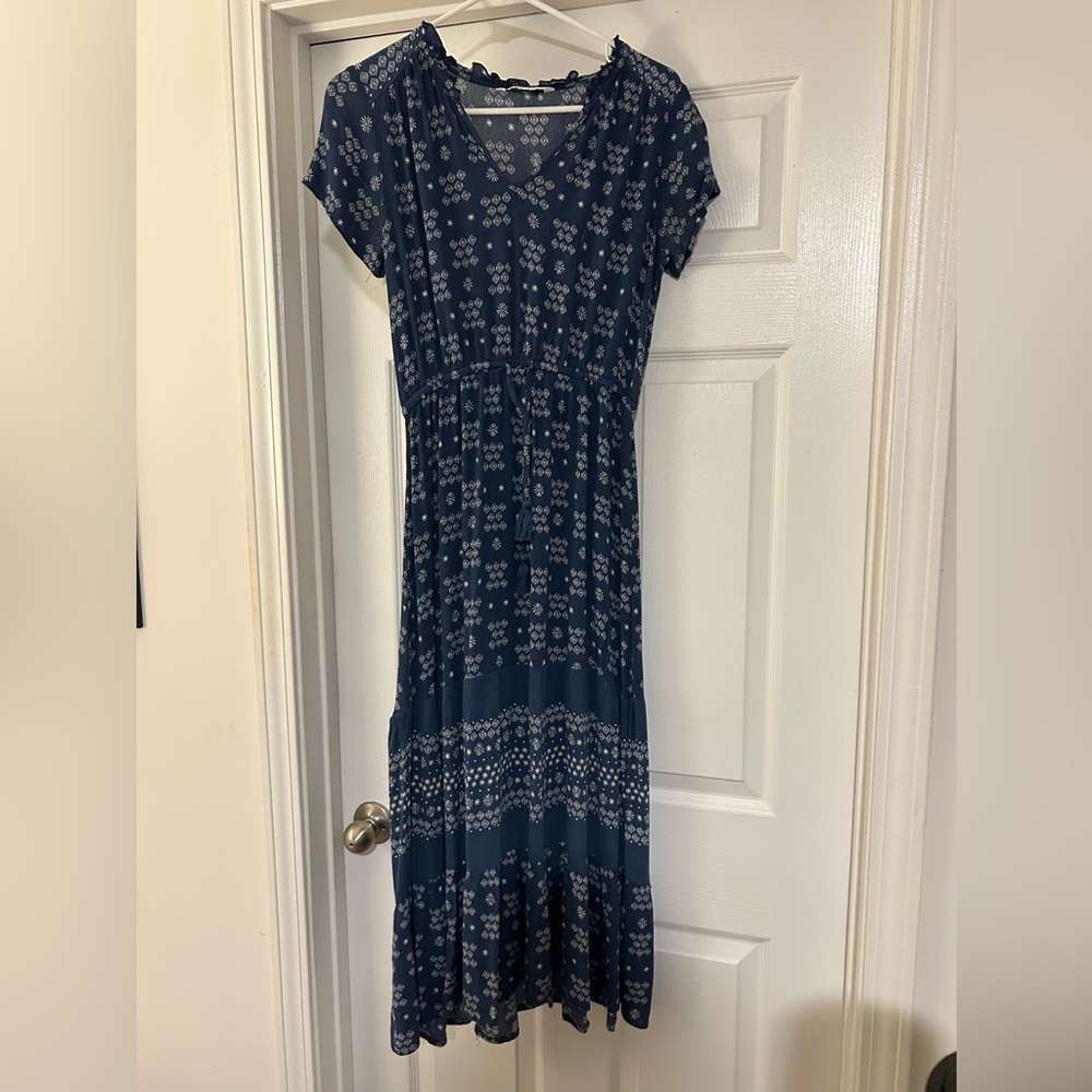 Navy Floral Maxi Dress